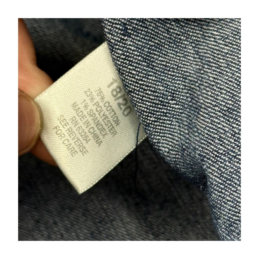Dressbarn Plus 18W 20W Stretch Denim Jacket 3/4 Sleeve Blue - Picture 3 of 9